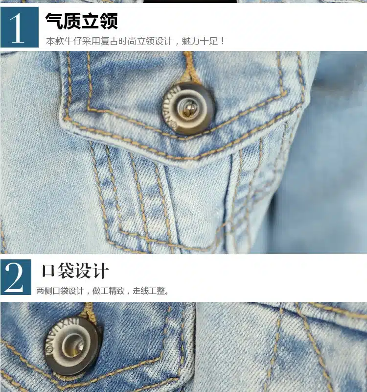 2019 Women Jeans Jacket Spring Autumn Coat Three Quarter Sleeve Short Denim Jacket Casacos Femininos Ladies Outerwear 18