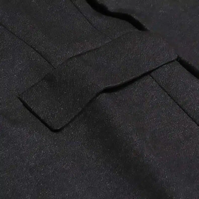 [EAM] 2019 New Spring Lapel Long Sleeve Half Side Sequins Stitch Loose Buckle Belt Jacket Women Coat Fashion Tide JI994 10