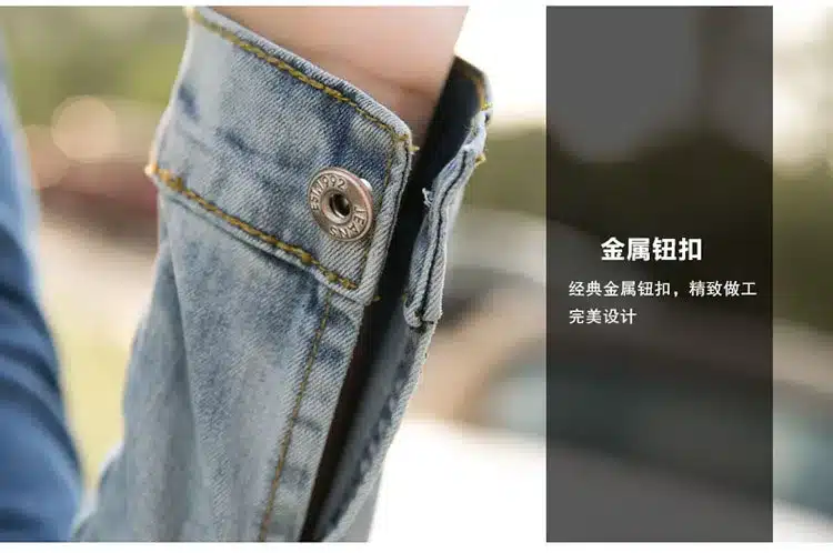 Rihschpiece Spring Denim Jacket Women Short Jeans Jacket Women Basic Coats Pearls Harajuku Slim Coat RZF143 20