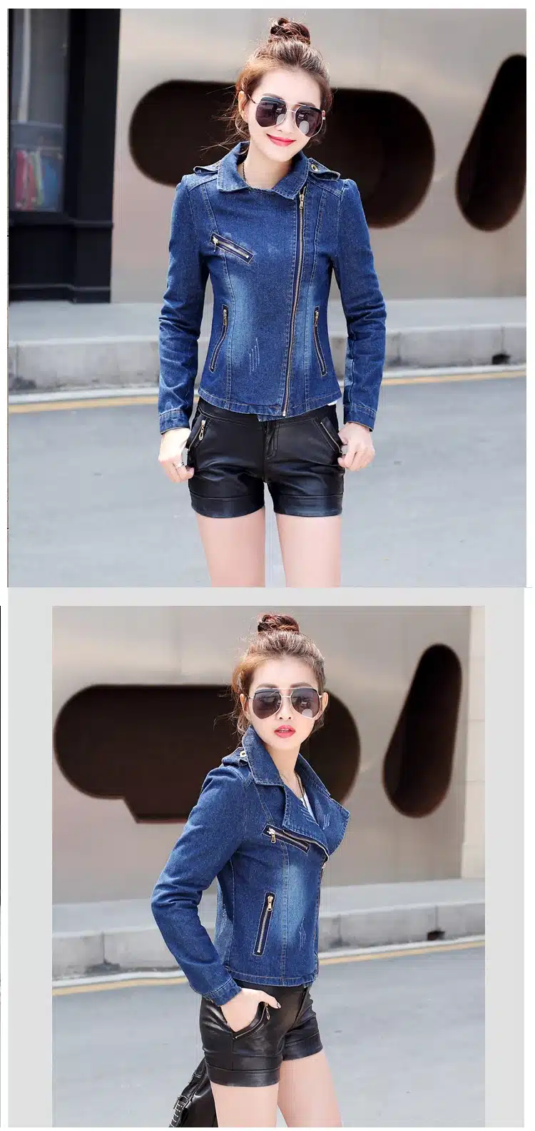 YAGENZ Denim Jacket Womens Short Coat Jeans Jackets Women Top Spring Autumn Bomber Jacket Slim Female student Wild Denim Coat887 11
