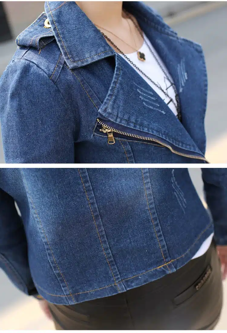 YAGENZ Denim Jacket Womens Short Coat Jeans Jackets Women Top Spring Autumn Bomber Jacket Slim Female student Wild Denim Coat887 14