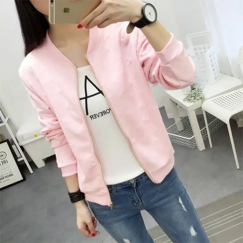 autumn spring new women's jacket Fashion Thin Windbreaker jacket Zipper Coats Outwear Sweethearts outfit women's clothing 1