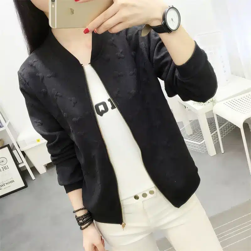 autumn spring new women's jacket Fashion Thin Windbreaker jacket Zipper Coats Outwear Sweethearts outfit women's clothing 3
