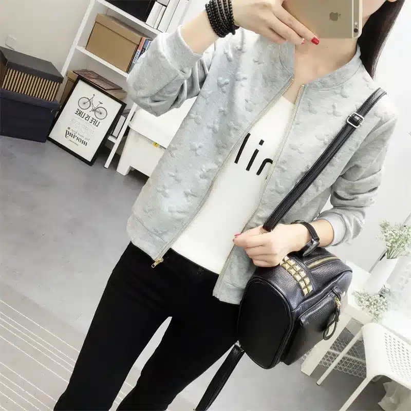 autumn spring new women's jacket Fashion Thin Windbreaker jacket Zipper Coats Outwear Sweethearts outfit women's clothing 10