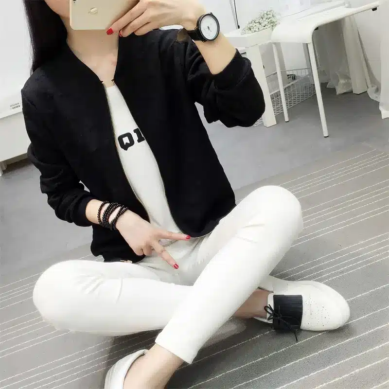 autumn spring new women's jacket Fashion Thin Windbreaker jacket Zipper Coats Outwear Sweethearts outfit women's clothing 21