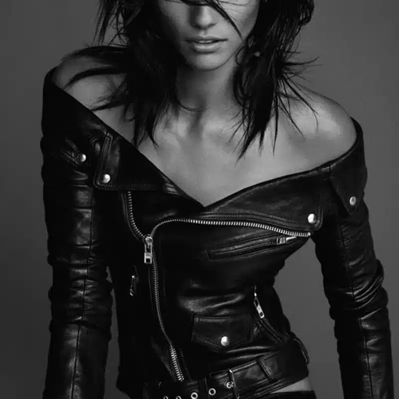 Sexy Off Shoulder Faux PU Leather Jacket women white zipprt slim Motorcycle coat 2018 spring winter black punk rock outwear 6