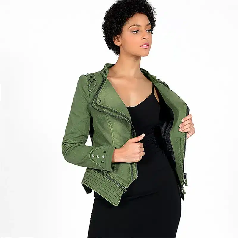 Short jacket womens 2018 spring denim motorcycle Windbreaker Plus size 6XL zipper tops Diamonds Slim female fashion jeans coats 21