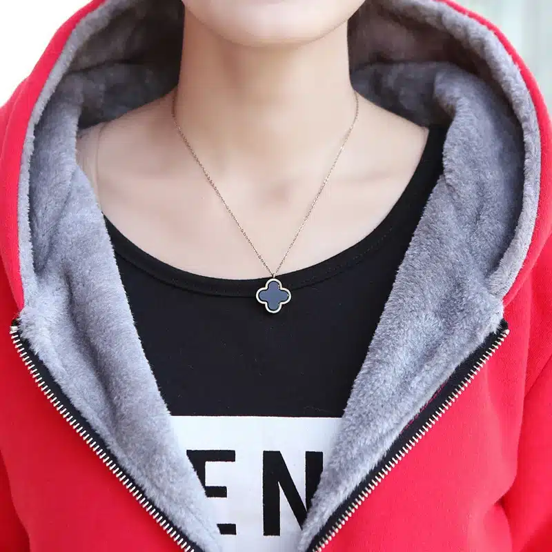 Autumn winter Wollen Zipper Hoodie Coats Casual Warm Cardigan Sweaters Womens Long Sleeved Jackets Hooded Outwear Spring SJ726U 7