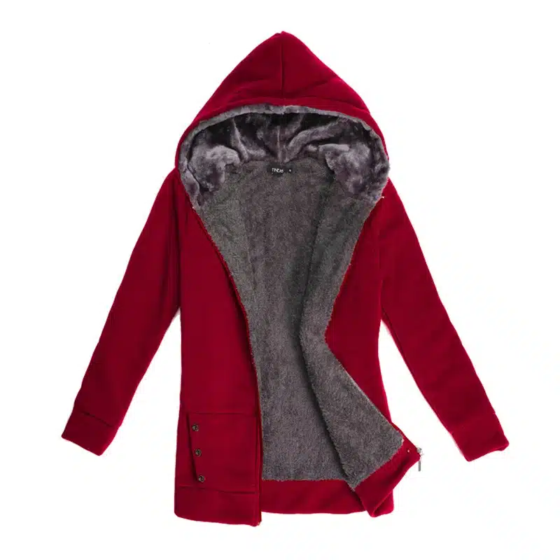 Autumn winter Wollen Zipper Hoodie Coats Casual Warm Cardigan Sweaters Womens Long Sleeved Jackets Hooded Outwear Spring SJ726U 12