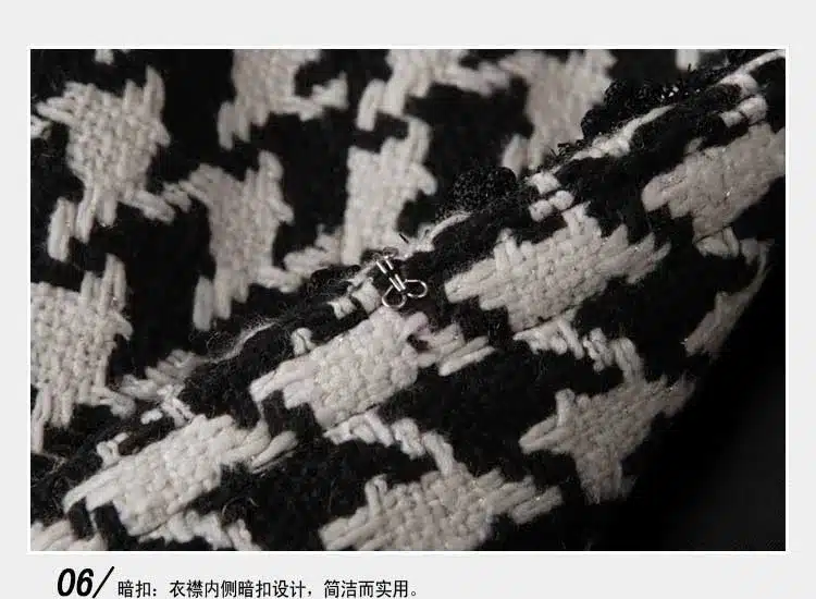Hot sale!! spring autumn women's houndstooth woolen blends short jackets elegant OL wool outerwears Plus size S-4XL,QY13032385 12