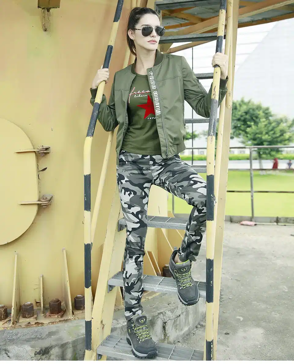 Freearmy Green Coat Spring Jacket Women Vintage Jacket Letters Print Women's Coats Camouflage Ladies Clothing Large Size Female 2