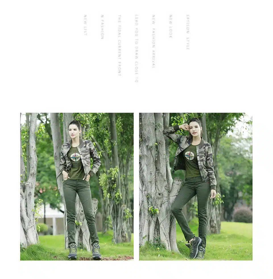 Freearmy Green Coat Spring Jacket Women Vintage Jacket Letters Print Women's Coats Camouflage Ladies Clothing Large Size Female 11