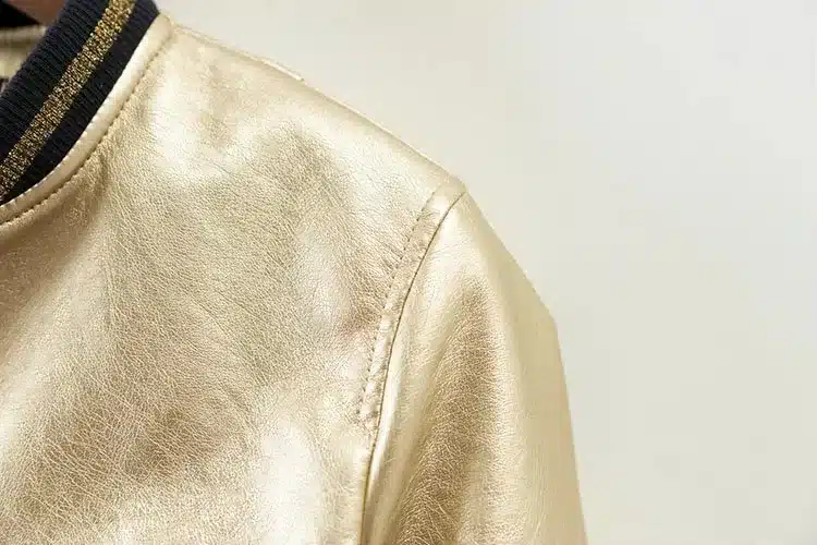 Cardigan Metal Silver and Gold Color Trend Women's Spring Jacket For Women Bomber Jackets Slim Casual Short Coat Female Autumn 9