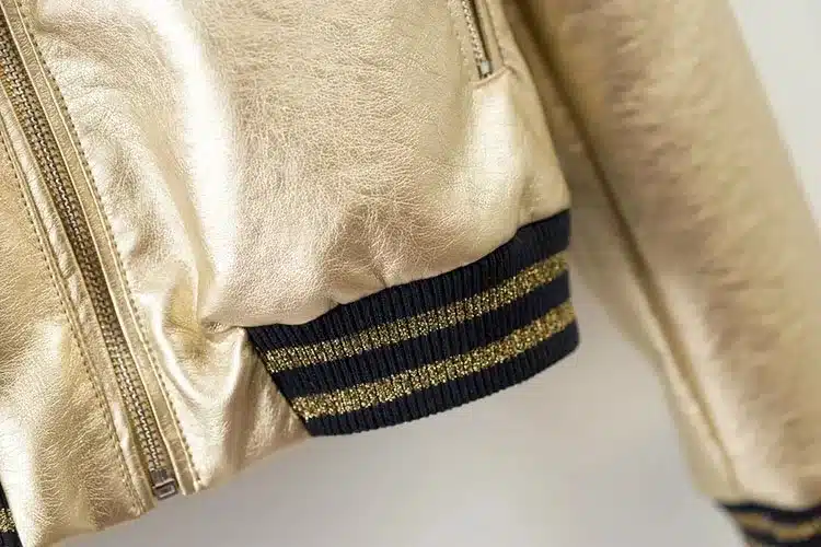 Cardigan Metal Silver and Gold Color Trend Women's Spring Jacket For Women Bomber Jackets Slim Casual Short Coat Female Autumn 14