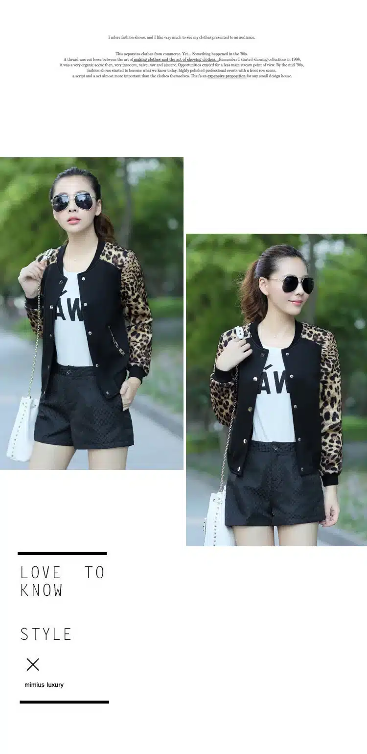 Woman Spring / Summer 2018 Short Slim Baseball Jacket Women's Loose Bomb Jacket 7