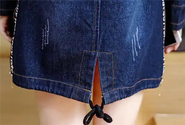 RLYAEIZ Women Denim Jacket 2017 Spring Fashion Pockets Mid-Long Woman Zipper Jeans Jackets casaco Long Sleeve Hooded Denim Coats 19
