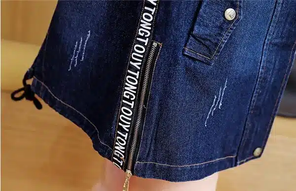 RLYAEIZ Women Denim Jacket 2017 Spring Fashion Pockets Mid-Long Woman Zipper Jeans Jackets casaco Long Sleeve Hooded Denim Coats 18