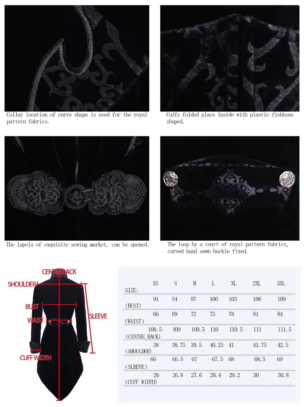 Steampunk Women's Spring Jacket Autumn Gothic Female Coat Long Sleeve Windbreaker Mujer British Patterns Womens Jackets 9