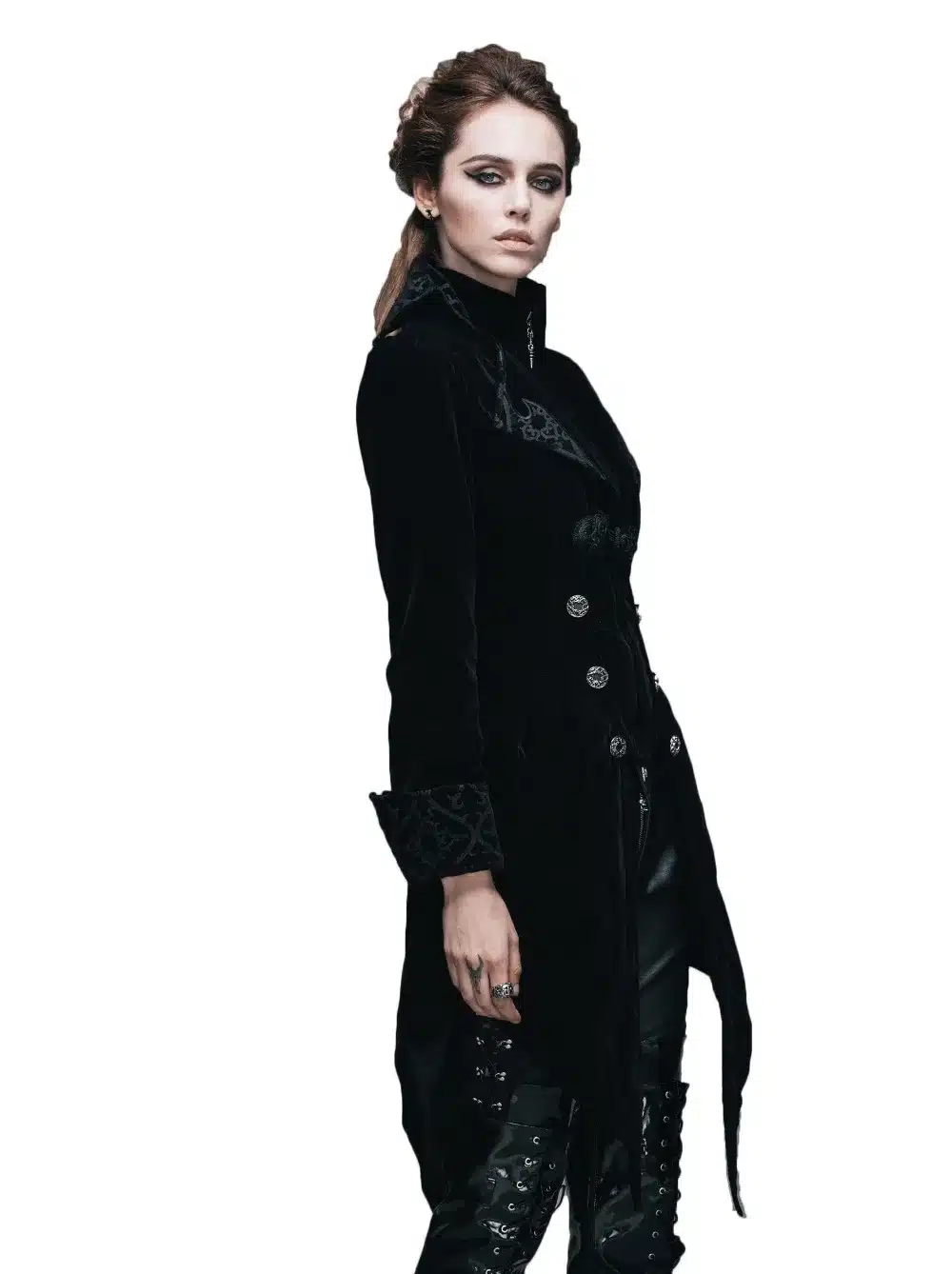 Steampunk Women's Spring Jacket Autumn Gothic Female Coat Long Sleeve Windbreaker Mujer British Patterns Womens Jackets 11