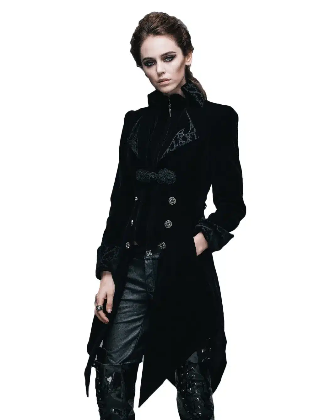 Steampunk Women's Spring Jacket Autumn Gothic Female Coat Long Sleeve Windbreaker Mujer British Patterns Womens Jackets 13