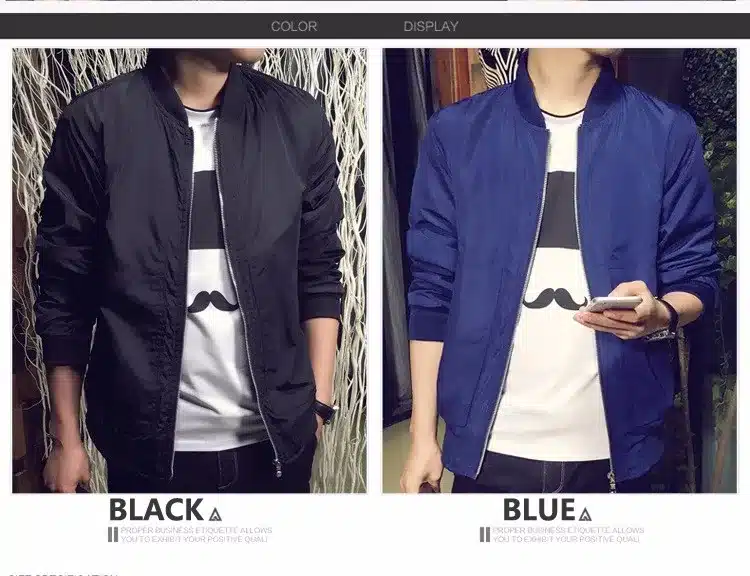 New Arrival Spring Men's Jackets Solid Fashion Coats Male Casual Slim Stand Collar Bomber Jacket Men Outerdoor Overcoat M-XXXXL 21