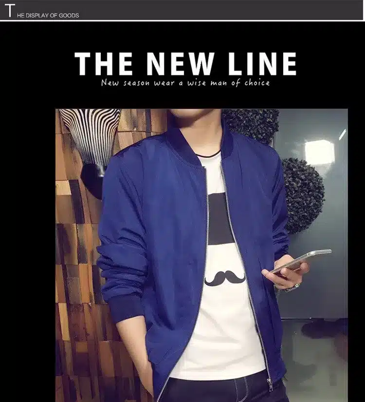 New Arrival Spring Men's Jackets Solid Fashion Coats Male Casual Slim Stand Collar Bomber Jacket Men Outerdoor Overcoat M-XXXXL 23
