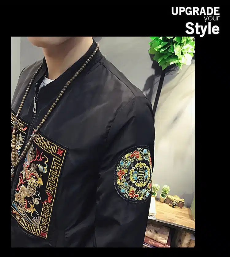 Spring Autumn Bomber Jacket Men 2018 New Fashion Chinese Long Pao Jackets Men Slim Fit Casual Mens Coats Windbreaker 5XL-M Sale 7