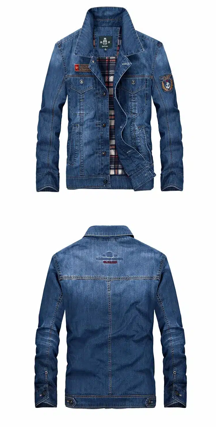 Men's Clothing M~4XL New Fashion Retro Denim Jackets Mens Jeans Coats Spring Plus Size Casual Jackets Brand CLOTHES Denim Coat 32