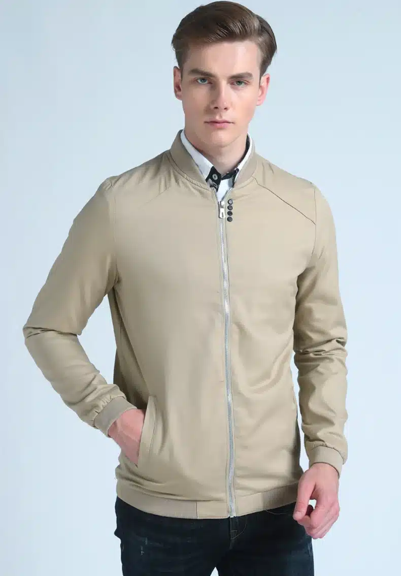 2018 brand men's spring autumn jacket men casual Slim fit cotton jacket and coat Men stander collar bomber jacket 19