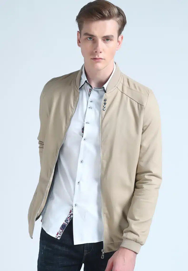 2018 brand men's spring autumn jacket men casual Slim fit cotton jacket and coat Men stander collar bomber jacket 20