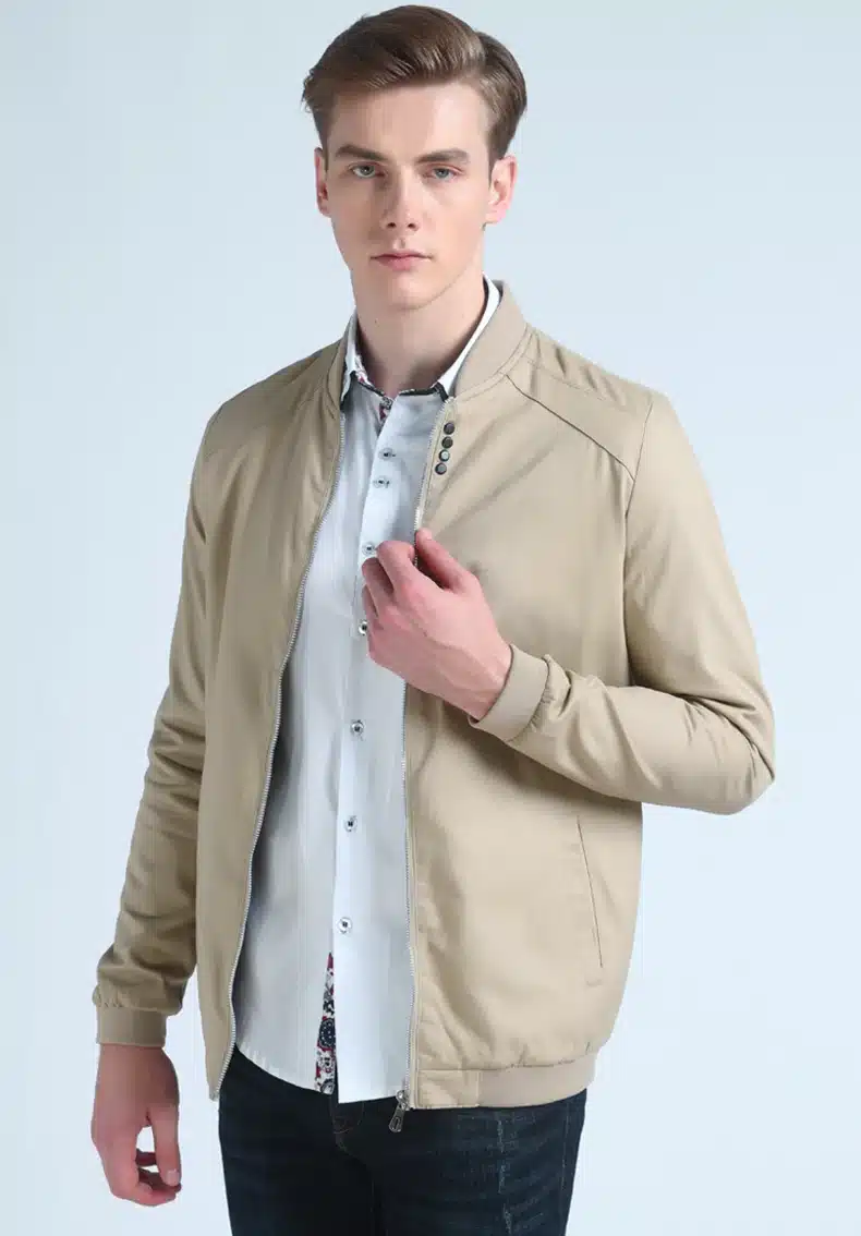 2018 brand men's spring autumn jacket men casual Slim fit cotton jacket and coat Men stander collar bomber jacket 21