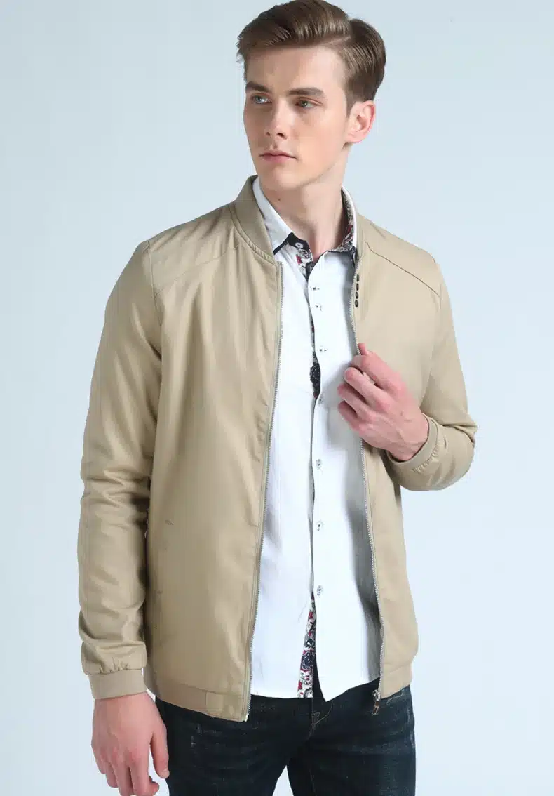 2018 brand men's spring autumn jacket men casual Slim fit cotton jacket and coat Men stander collar bomber jacket 22