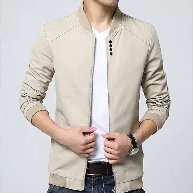 2018 brand men's spring autumn jacket men casual Slim fit cotton jacket and coat Men stander collar bomber jacket 23