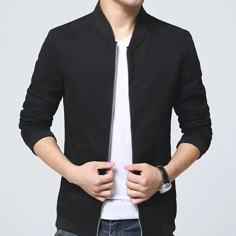 2018 brand men's spring autumn jacket men casual Slim fit cotton jacket and coat Men stander collar bomber jacket 24