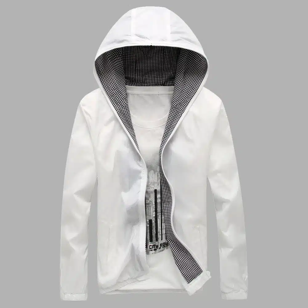2018 Mens Jackets And Coats Fashion Chaqueta Hombre Spring Summer New Men's Bright Light Jacket Sun Clothing Block Thin Jackets 8