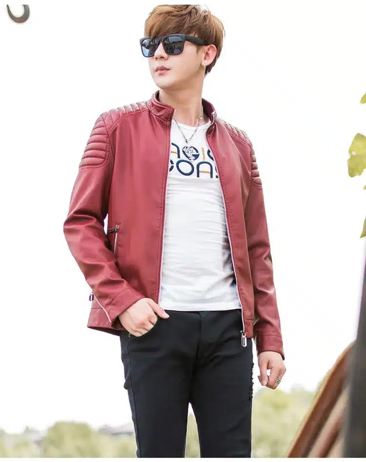 Brand 2017 Spring Autumn Outerwear Men Casual Coat Long Sleeve Zipper PU leather jacket Fashion design Men Motorcycle Jacket 4XL 10