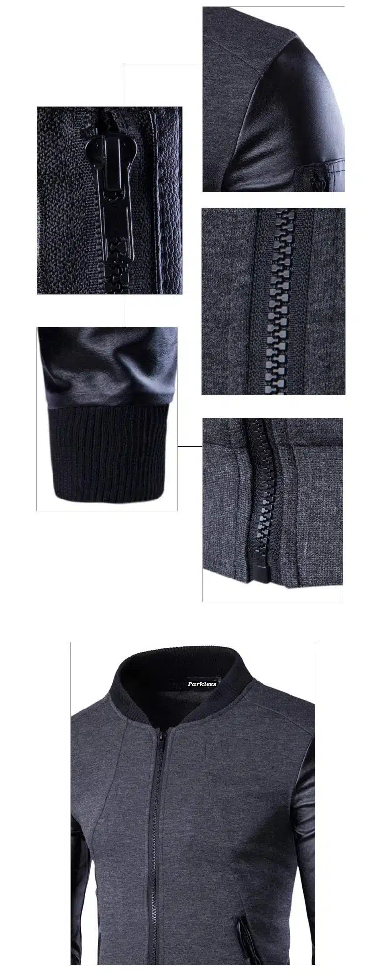 Bomber Jacket Men Veste Blouson Homme 2017 Mens Fashion Patchwork Sleeve Zipper Baseball Jacket Light Weight Mens Spring Jackets 15