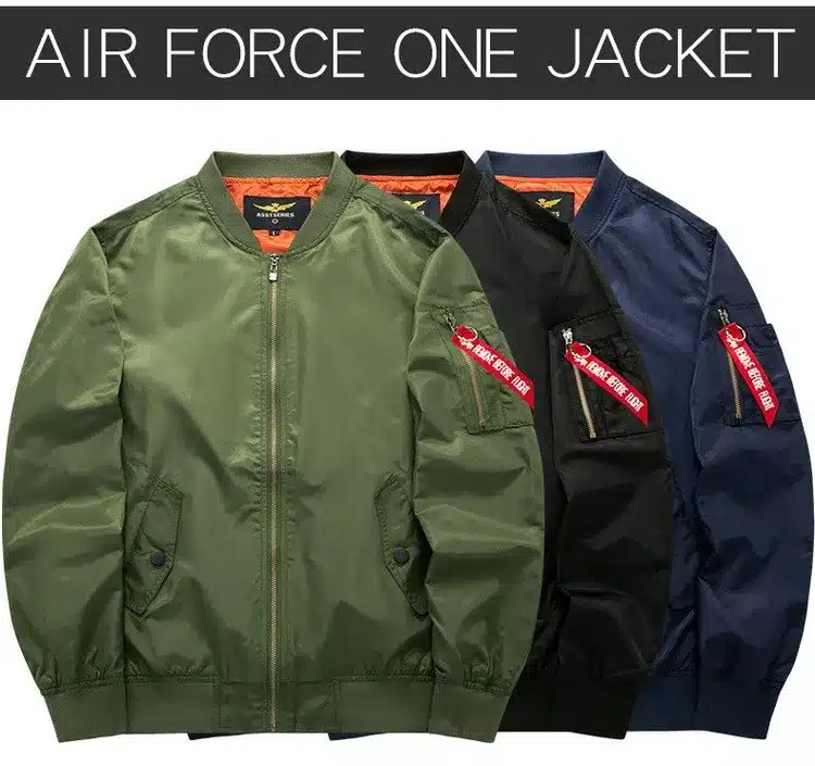 M-6XL Air Force One Waterproof Bomber Jacket Pockets Men's Spring Military Style Coat Men Army Short Baseball Jackets,UMA445 10