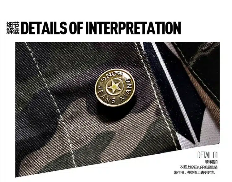 2018 New Sale Spring men's denim jacket camouflage windbreaker mens Slim Coats masculina male Fashion Outerwear Coats Plus 4XL 15