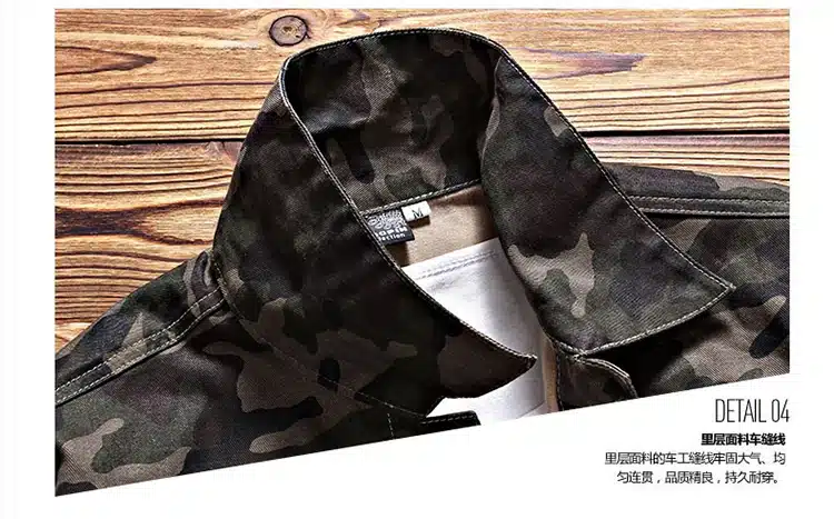 2018 New Sale Spring men's denim jacket camouflage windbreaker mens Slim Coats masculina male Fashion Outerwear Coats Plus 4XL 18