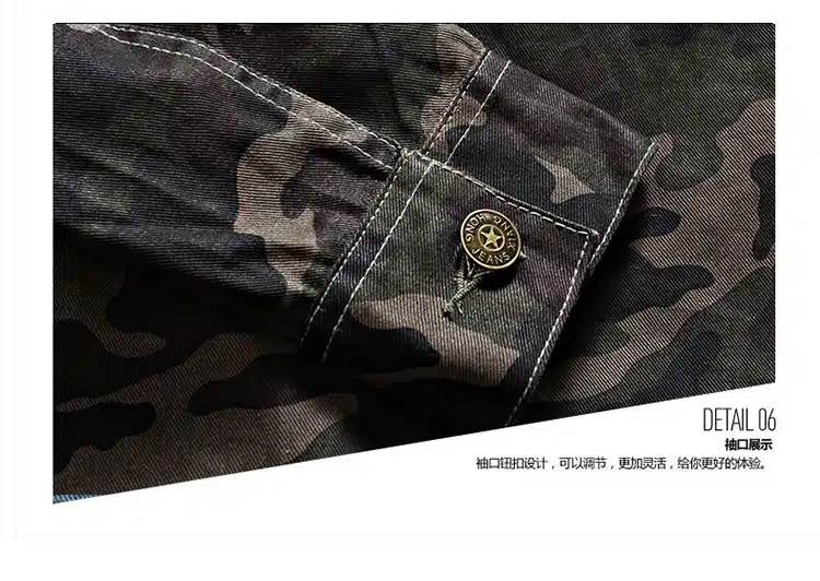 2018 New Sale Spring men's denim jacket camouflage windbreaker mens Slim Coats masculina male Fashion Outerwear Coats Plus 4XL 20