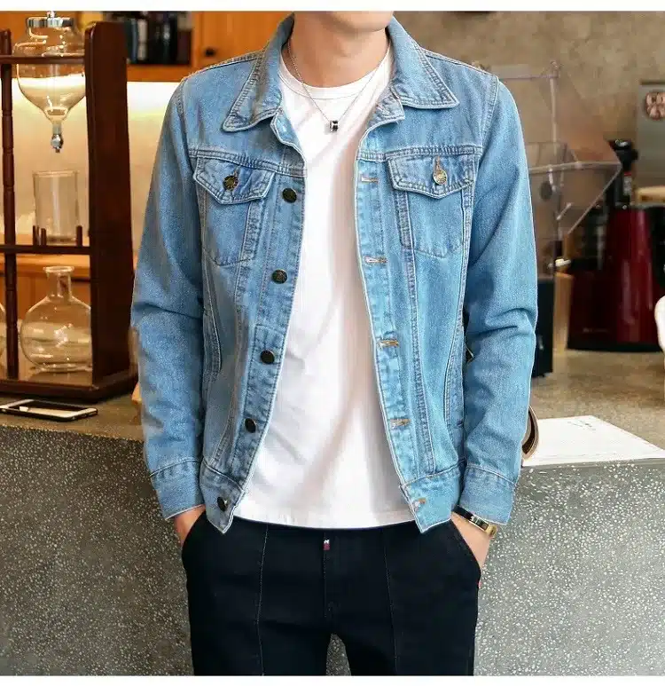 Cotton Solid Denim Jacket Mens 2018 Spring Autumn Casual Slim Fit Bomber Jackets Men Jean Jacket Mens Outwear Male Cowboy M-4XL 2