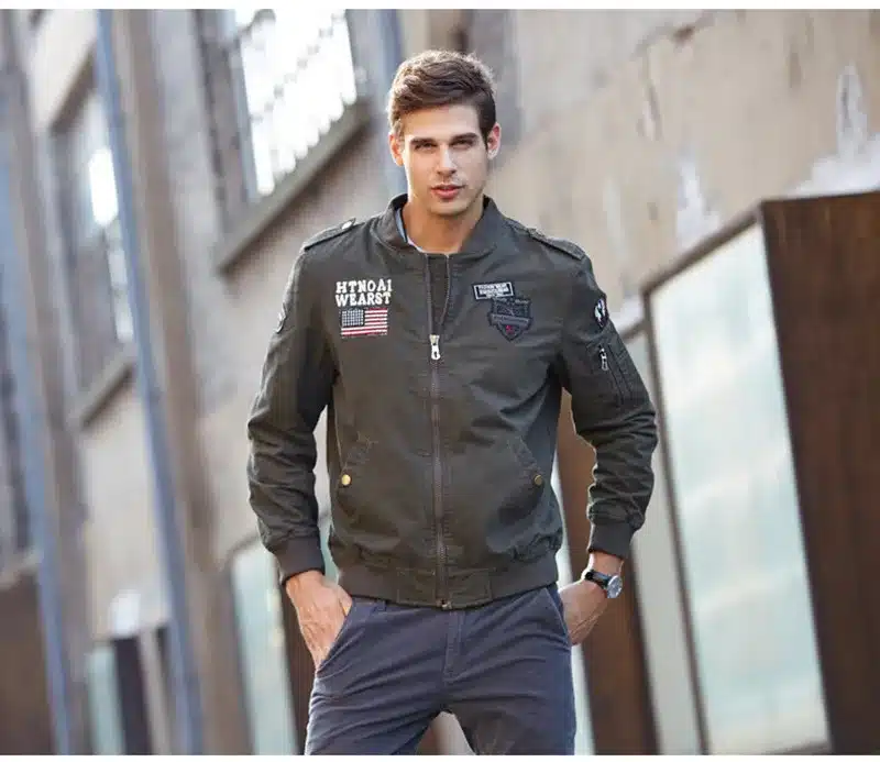 2017 new men's jacket spring jacket bomber Brand jacket self-cultivation Army flight leisure men's high quality coat Overcoat 13