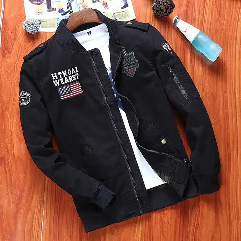 2017 new men's jacket spring jacket bomber Brand jacket self-cultivation Army flight leisure men's high quality coat Overcoat 22