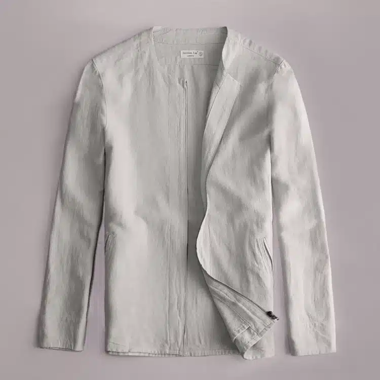 Simple Fashion Suhaiwe's Brand Spring Jacket Men Linen O-Neck Long-Sleeved Cotton Men Jacket Casual Designer Clothing Chaqueta 4