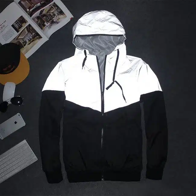 Men Jacket Spring Autumn Patchwork Reflective 3m Jacket movement Hip Hop Waterproof Windbreaker Men Coat Brand Fluorescence 24