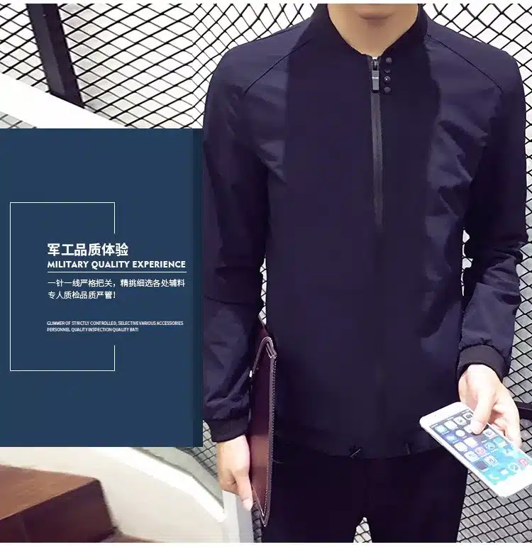 New Arrival Spring Men's Coat Fashion Bomber Jacket Men Jaqueta Masculina Casual Anorak Homme Stand Collar Brand Overcoat Mens 24