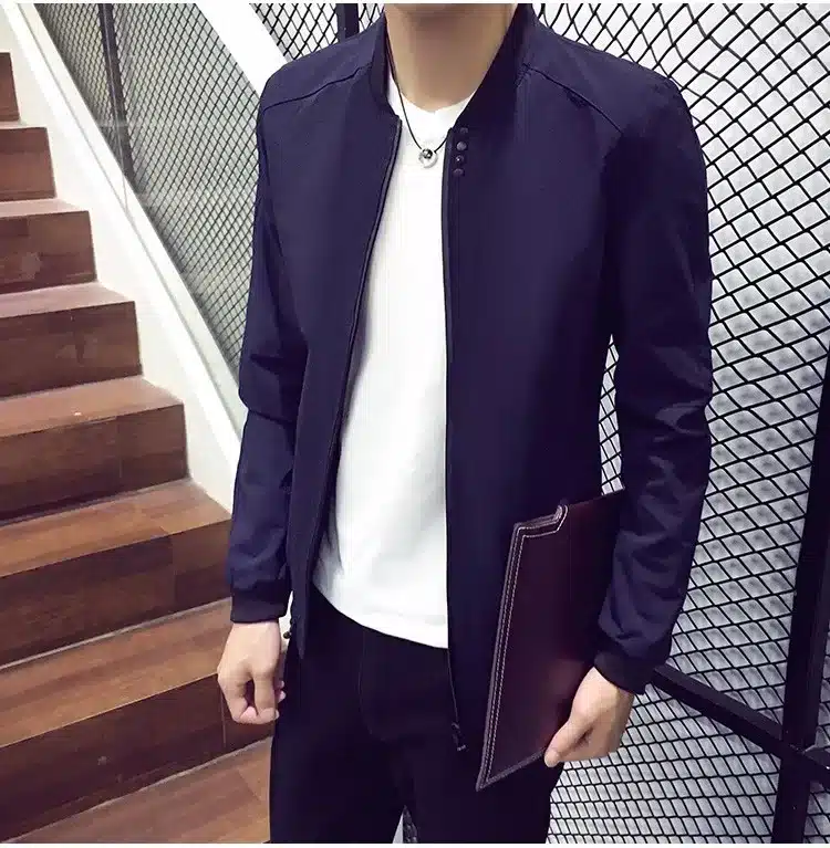 New Arrival Spring Men's Coat Fashion Bomber Jacket Men Jaqueta Masculina Casual Anorak Homme Stand Collar Brand Overcoat Mens 25