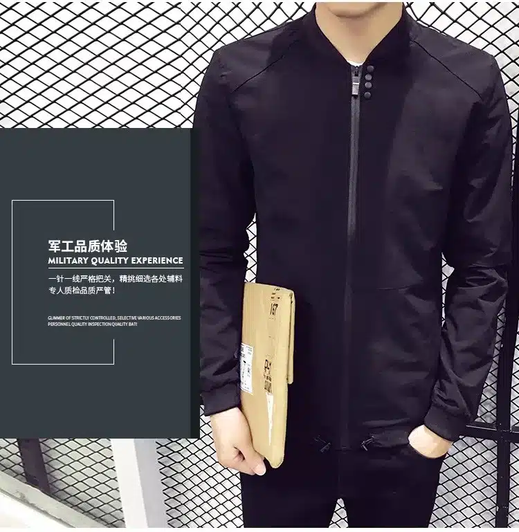 New Arrival Spring Men's Coat Fashion Bomber Jacket Men Jaqueta Masculina Casual Anorak Homme Stand Collar Brand Overcoat Mens 30