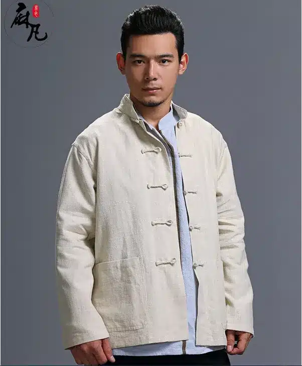 Spring and autumn chinese style retro frog casual pure linen cardigan men's outer coat jacket with pocket 19